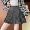 Warm Wool-Blend Pleated Midi Skirt for Winter - Slight Stretch