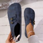 Comfortable Square Toe Slip-On Sandals, Flat Rubber Sole