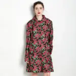 Rose Trench Coat Mid-length Women