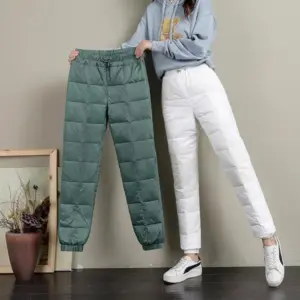 Sweatpants Women Cotton Trousers Down Pants Outer Wear