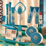 Portable 12-Piece Ladies Makeup Kit Set in Blue Gift Bag