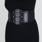 Shaping Waist Girdle Belt with Wide Support, PU Leather
