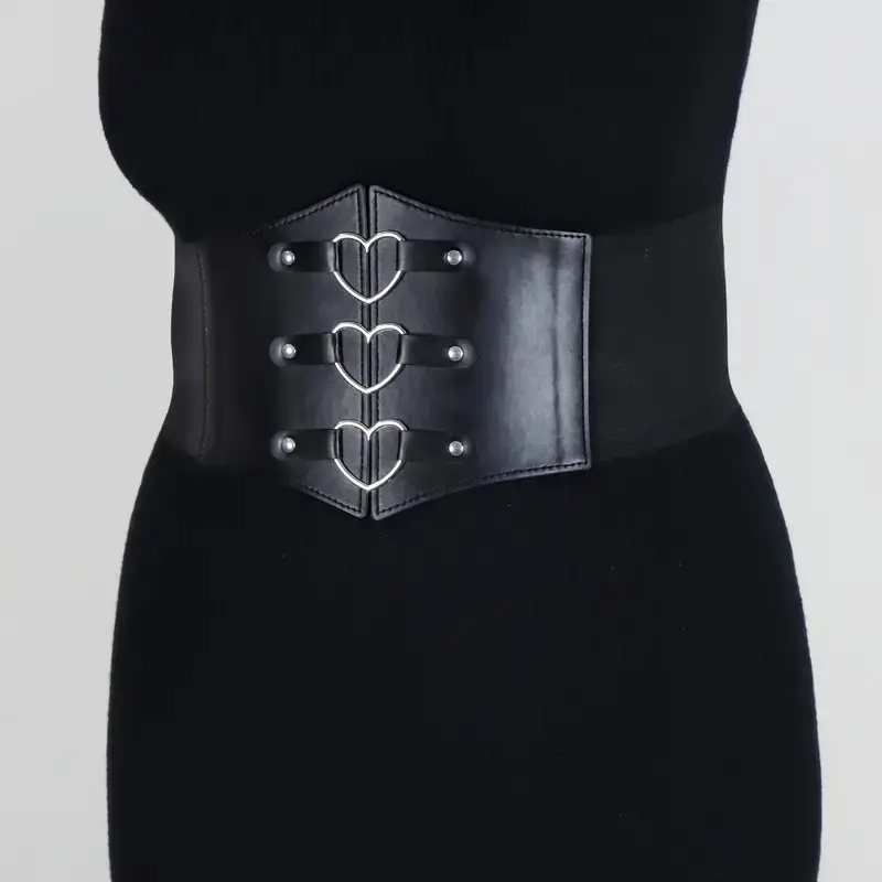 Shaping Waist Girdle Belt with Wide Support, PU Leather
