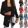 Fashion Solid Color Lapel Button Slim Fit Blazer Fashion Solid Color Lapel Button Slim Fit Blazer
