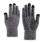 Warm Wool Knitted Touchscreen Gloves, Free Size Unisex