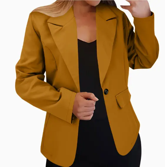 Commuter-Ready Pleated Blazer for Women, Button-Front Cuff Commuter-Ready Pleated Blazer for Women, Button-Front Cuff