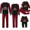 Plaid Stitching Printing Christmas Homewear Parent-child Suit M2