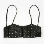 Sleek Black PU Leather Vest Belt with Elastic Stretch Fit