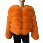 Thickened Faux Fox Fur Patchwork Coat for Winter Warmth
