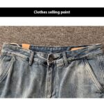 Casual Pu Shuai High-end Big Workwear With Pocket Denim Shorts Men