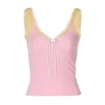 0c03176a-6644-490a-96dc-6dfcbbdb8f32.webp Lace-Trimmed Slim Fit Camisole Top for Women with Non-Removable Straps