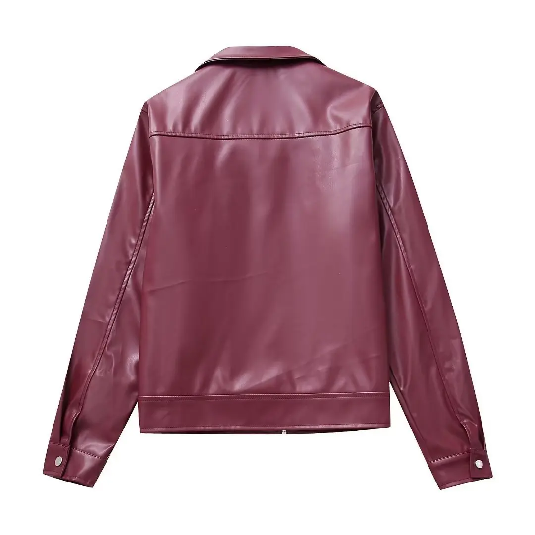 Cool And Wild Lapel Leather Biker's Leather Jacket Cool And Wild Lapel Leather Biker's Leather Jacket