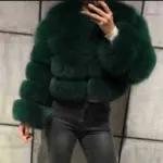 Thickened Faux Fox Fur Patchwork Coat for Winter Warmth