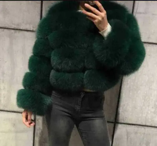 Thickened Faux Fox Fur Patchwork Coat for Winter Warmth