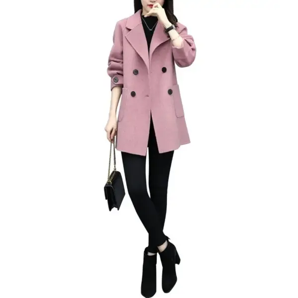Slimming Plus Size Wool Blend Coat, Mid-Length for Winter Slimming Plus Size Wool Blend Coat, Mid-Length for Winter