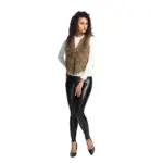 Faux Mink Fur Ultra-Short Sleeveless Women’s Vestcoat