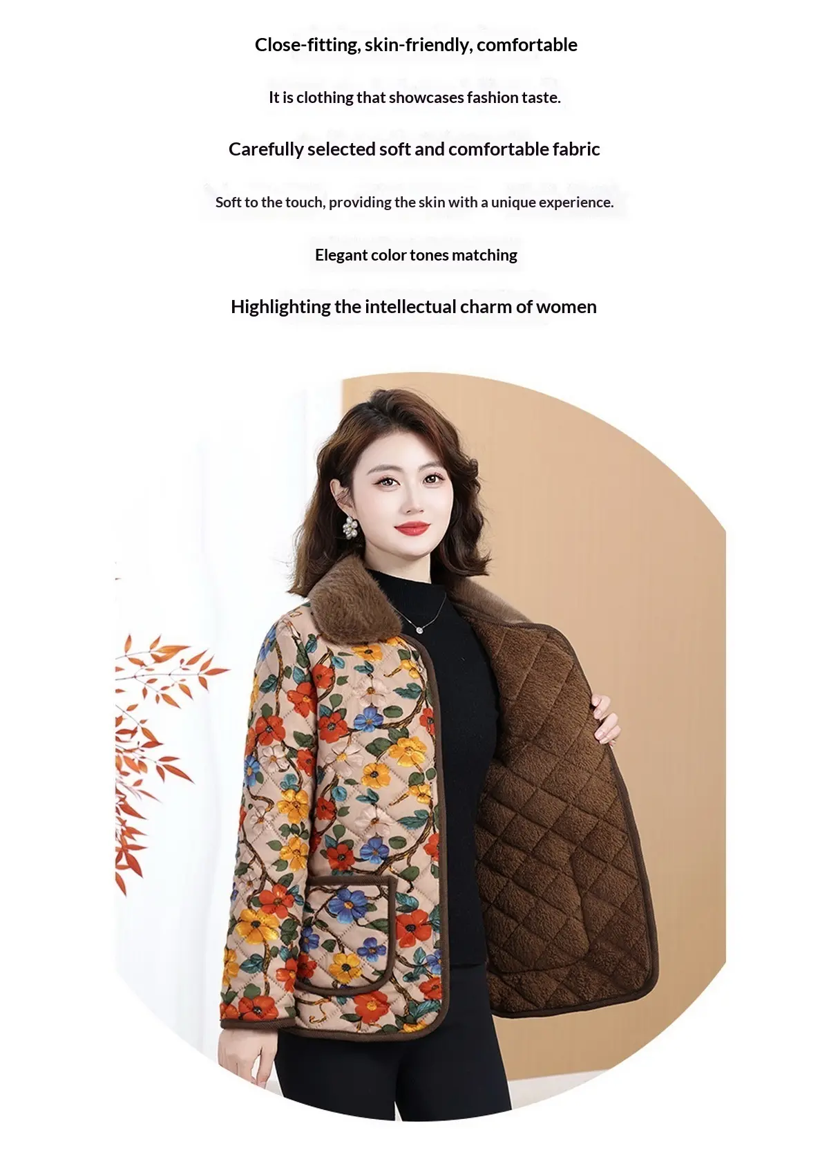 Warmth-Boosted Women's Padded Insulated Cotton Coat