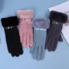 Outdoor Cycling Touch Screen Fleece Thickening Suede Gloves Outdoor Cycling Touch Screen Fleece Thickening Suede Gloves
