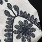V-neck Floral Embroidery Womens Shirt