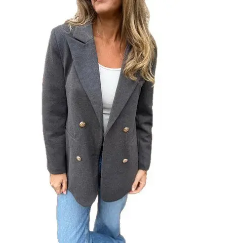 Everyday Autumn-Winter Wool Blazer - Solid Color Leisure Fit Everyday Autumn-Winter Wool Blazer - Solid Color Leisure Fit