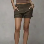 Tailored Slim-Fit Suit Shorts with Double-Breasted Waist