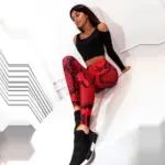 107986434989.webp Snake Printed High-Waist Push Up Leggings for Women
