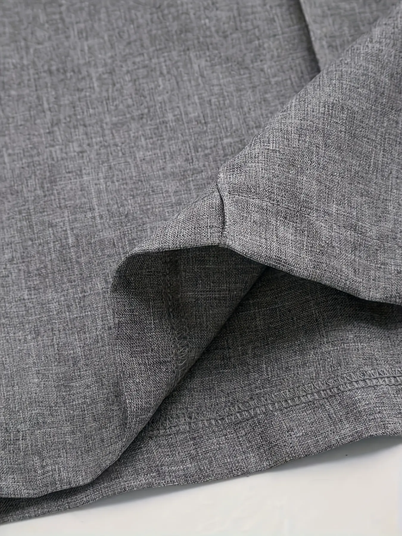Slimming Wide Leg Casual Pants for Women, Gray Polyester