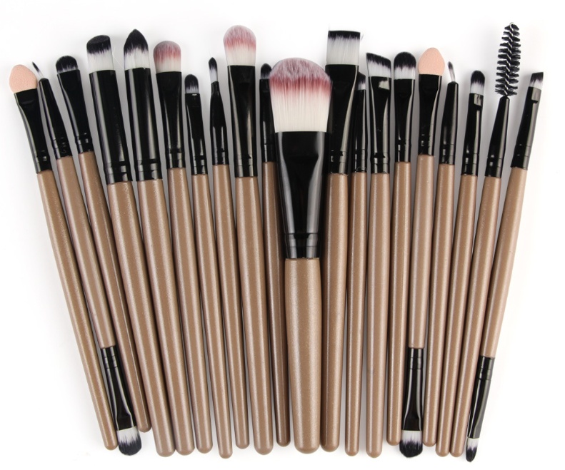 Soft Corrugated Nylon Wool Makeup Brush Set, 16 cm Handles