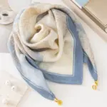 Thermal Square Scarf With Magnetic Clasp Triangular Silk Scarf Cotton Neck Warmer For Women