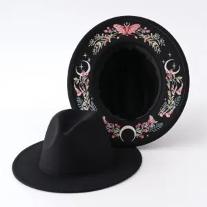 Colorful Printed Felt Hat Western Cowboy Hat