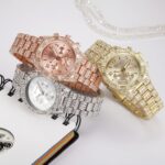Sparkling Crystal Geneva Quartz Women’s Watch, Stainless Steel
