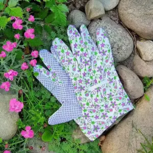 Comfort Fit Printed Flower Gardening Gloves, Free Size
