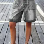 1276c6a6-95b0-43b5-a718-203a4be0bd22.webp Comfort Stretch Mid-Rise Bermuda Straight-Leg Denim Shorts
