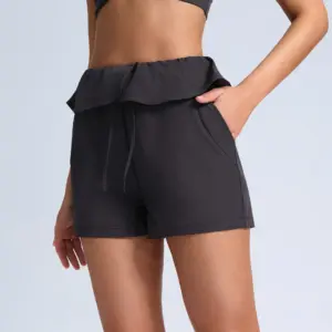 Outerwear Sports Fitness Lace High-Waist Slimming Yoga Shorts