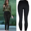 High-Waisted Pencil Trousers for Women with Stretch - Cotton Blend