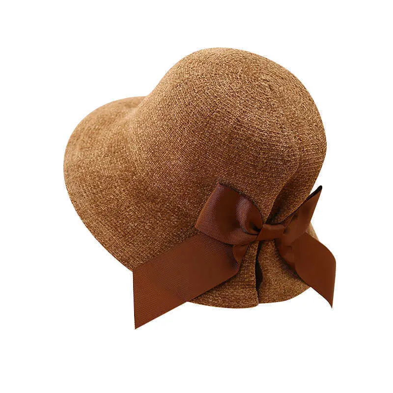 Womens Bow-Knot Fisherman Hat With Smooth Finish for Fall Womens Bow-Knot Fisherman Hat With Smooth Finish for Fall