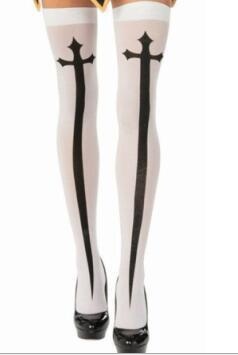 Comfort-Ready Women’s Jesus Christ Costume in White & Black Cotton Blend