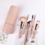 Soft Artificial Fiber Makeup Brush Set with Aluminum Handles