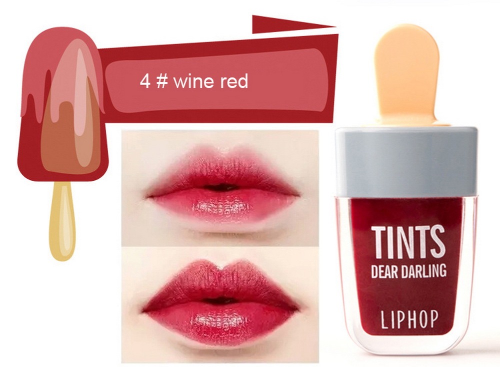 Waterproof Long-Lasting Ice Cream Lip Gloss, 6 Colors