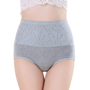 Breathable High-Waist Cotton Jacquard Panties for Hip Lift
