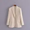 Women's Flap Pocket One Button Blazer Women's Flap Pocket One Button Blazer