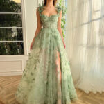 13f498e5-926f-4b9b-bc9e-fb21a9ab3fe2.jpg Princess Bridesmaid Wedding Dress in Light Green Purple - Polyester