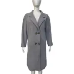 Women's Mid-Length French Hepburn Style Retro Slim Wool Coat