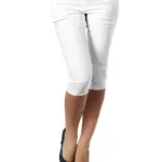 High-Waist Knitted Cropped Pencil Pants for Slim Fit