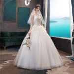 14674385633289.jpg Lightweight Polyester Wedding Dress with Flax Lining