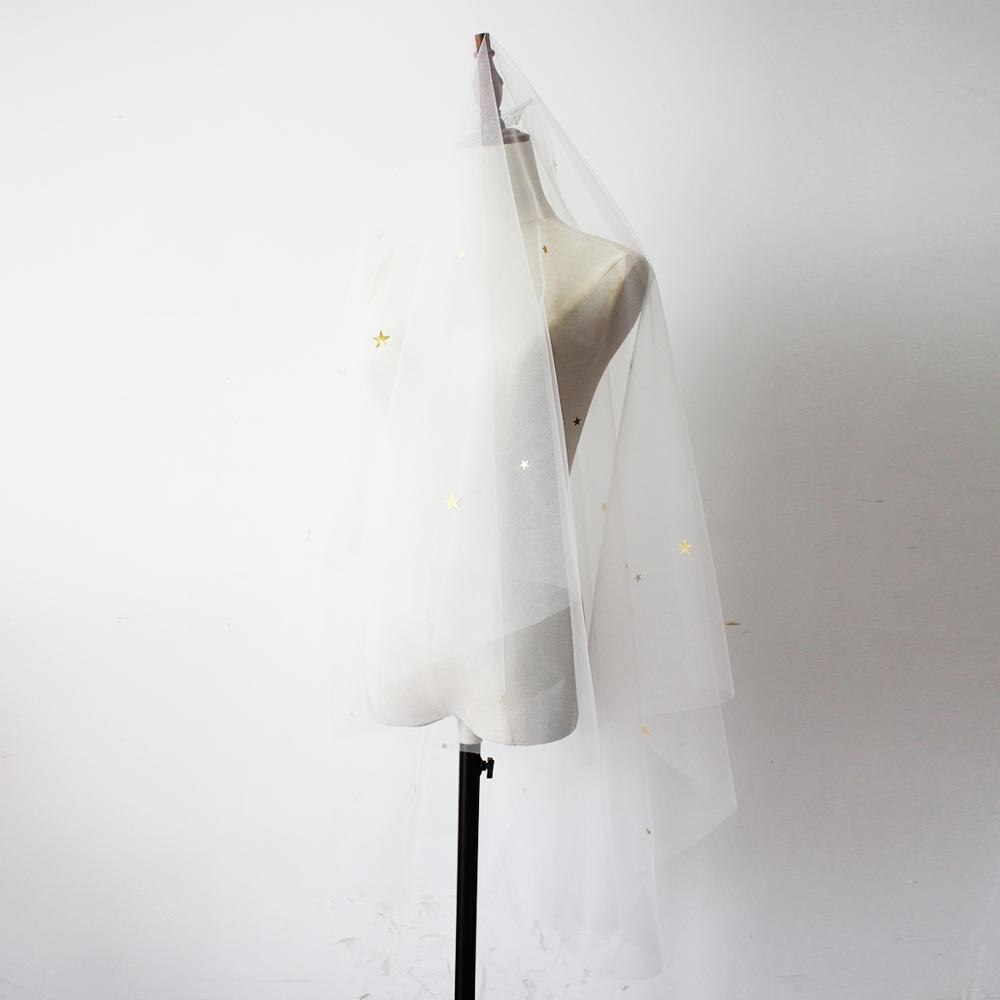Hand-Sewn Bridal Veil with Waterfall Shape & Mesh
