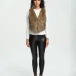 Faux Mink Fur Ultra-Short Sleeveless Women’s Vestcoat