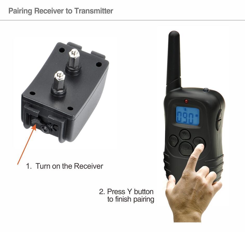 Rechargeable Distance Training Electric Shock Collar Necklace for Dogs