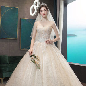 Lightweight Polyester Wedding Dress with Flax Lining Lightweight Polyester Wedding Dress with Flax Lining