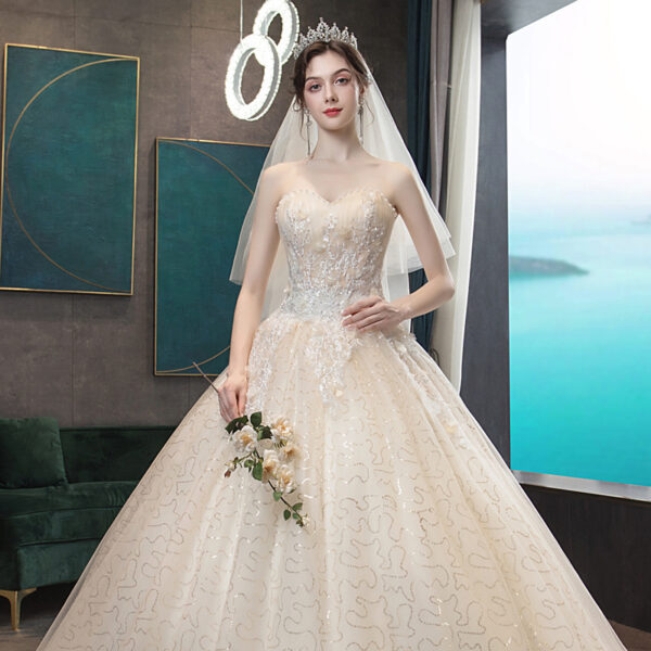 Lightweight Polyester Wedding Dress with Flax Lining Lightweight Polyester Wedding Dress with Flax Lining
